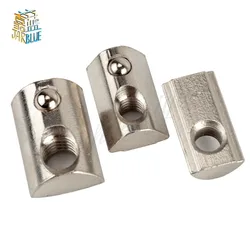20 pièces/10 pièces M3 M4 M5 M6 M8 T écrou à ressort demi-rond élasticité bloc d'écrou à ressort pour 2020 3030 4040 4545 profil en Aluminium