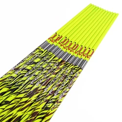 Pinals Archery New CAMO Spine 300 340 400 500 600 Carbon Arrow Shafts  ID6.2mm Compound Recurve Bow Longbow Hunting 6/12PCS