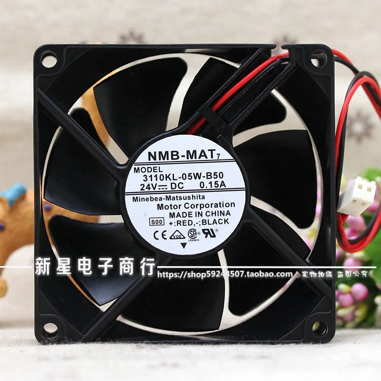 

NEW NMB-MAT NMB 3110KL-05W-B50 8025 8cm 24V 0.15A ball bearing frequency cooling fan