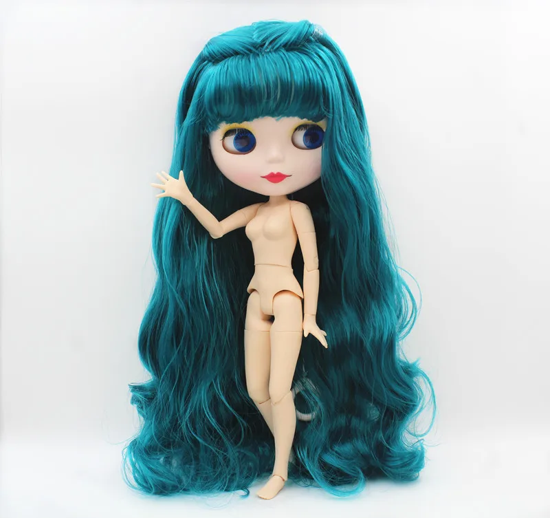 Blygirl,Blyth,Emerald green bangs, 19 joint body, frosted face shell, 1/6 doll, can replace body, DIY doll.