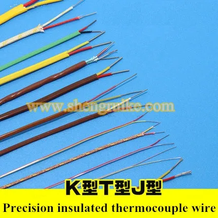 High temperature resistant J type T type K type thermocouple temperature measuring line tt-k-30