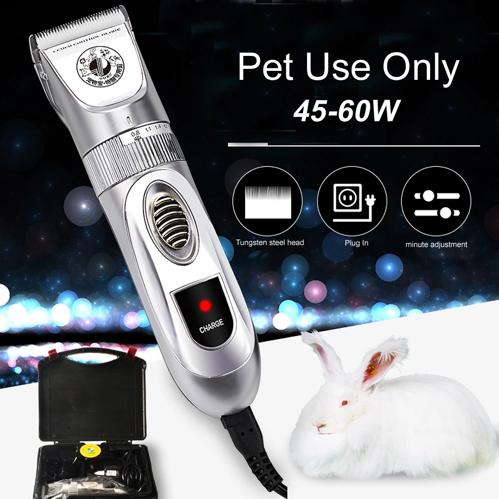 Professional 60W Pet Trimmer Scissors Dog Cattle Rabbits Shaver High Power Horse Grooming Electric Hair Clipper Cutting Machine