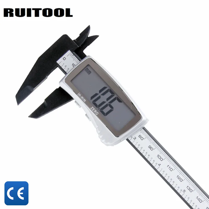 RUITOOL-calibrador Digital Vernier, herramientas de medición con pantalla LCD grande de 0-150mm/0,1mm, mm/pulgada