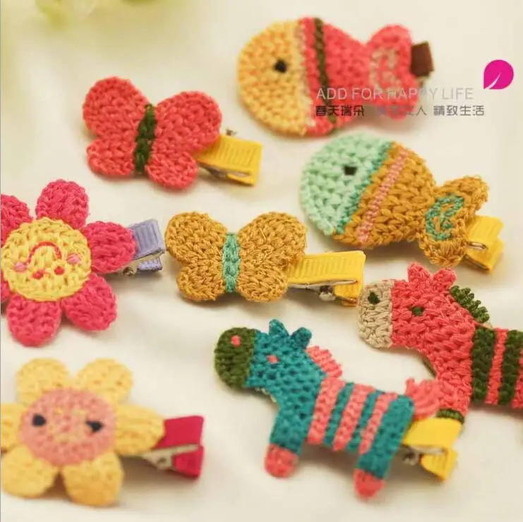 Cute Cartoon Braid Flower Children Hair Clips Baby Girls Kids Hairpin Hair Clip Barrette Accessories For Hair Hairclip Headwear