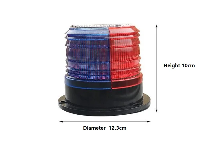 Rotierende Rot-Blaue Blinkende Warnleuchte Endlos Blinkende LED-Fahrzeug-Warnlampe Bau-Straßen-Verkehrssignallampe – Detail 3