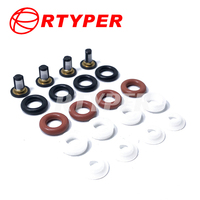 4 Sets Injector Repair Seal Kits 04204 Injector 16450-PLC-003 For Honda Civic 1.7L EX HX DX LX FJ637 16450PLD003 16450-PLD-003