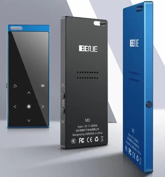 مشغل MP3 الجديد والأصلي من benji M3 مزود بتقنية البلوتوث 1.8 بوصة محمول موسيقى MP3 مدمجة في مكبر صوت راديو FM مسجل بكتاب إلكتروني يدعم بطاقة TF