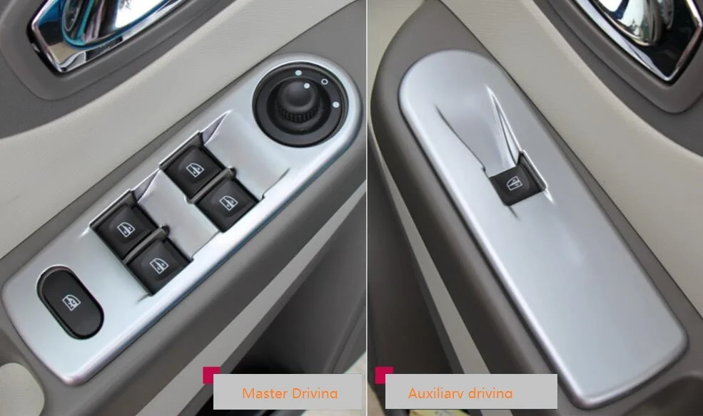 For Renault Captur 2013-2016 Accessories Chrome Window lift panel abs plastic window rises cover trim Car Sticker Car Styling