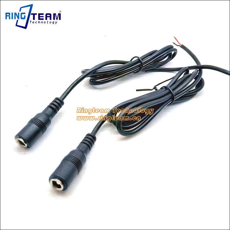 

2Pcs DC 5.5x2.5mm Female to Nake Wire Extension Power Cable Allows 3A Electronic Current for Digital Camera / Monitor / Player