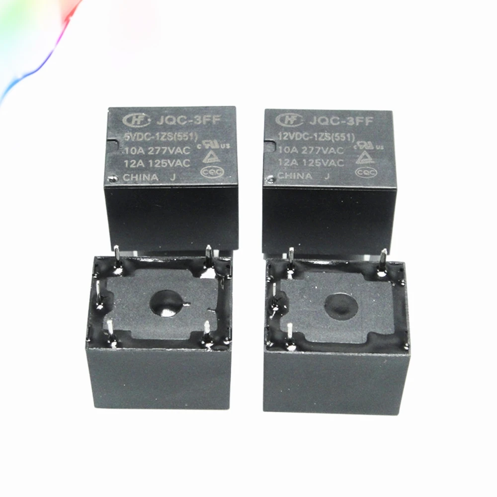 5pcs JQC-3FF-005/009/012/024VDC-1HS 10A 12V Conversion Subminiature High- Relay 4PIN