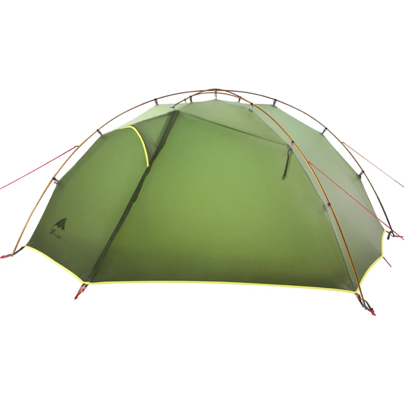 3F UL GEAR Green and white 4 Season Camping Tent 15D Nylon  Double Layer Waterproof Tent for 2 Persons