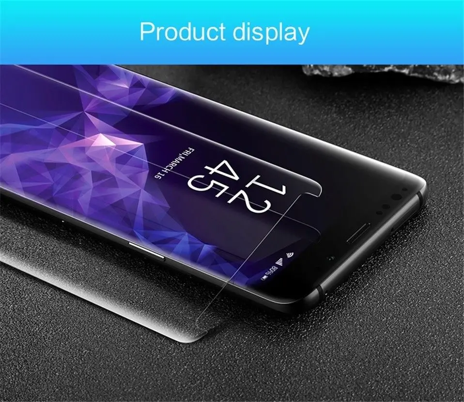 2018 UV Glue Screen Protector For Oppo Find X Tempered Glass Full Cover 1 pc Bit Light