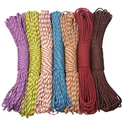 CAMPINGSKY Paracord 4mm 100ft 550 Paracord Parachute Cord เชือกเส้นเล็กสําหรับเดินป่าตั้งแคมป์