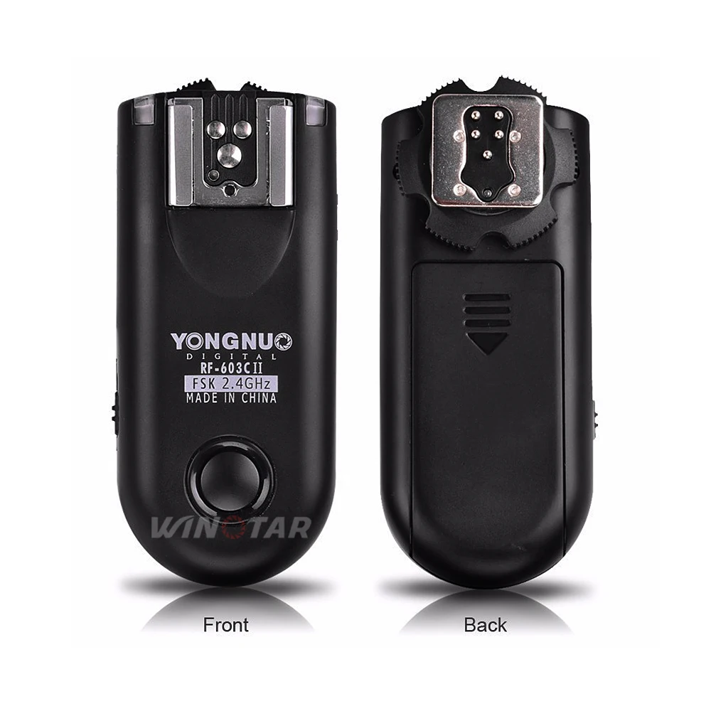 YONGNUO RF-603 II C3 راديو لاسلكي عن بعد فلاش الزناد لكانون R3 R5 R5C 50D 40D 6D2 7D2 6D 7D Mark II 5D Mark IV / III