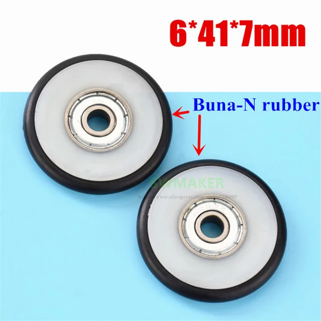 M6 * 41*7mm M6 Buna-n kauçuk O kauçuk halka kauçuk kauçuk rulo, sessiz esneklik, 626 rulman kasnak yazı tahtası için/olta takımı