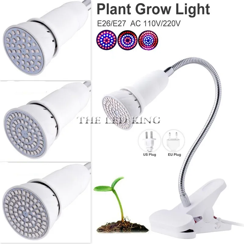 

80 200 Led Plant Grow Light Bulb Lamp Lighting Set Desk Clip Holder for Flower Vegetable Indoor Seeds greenhouse hydro Aquarium