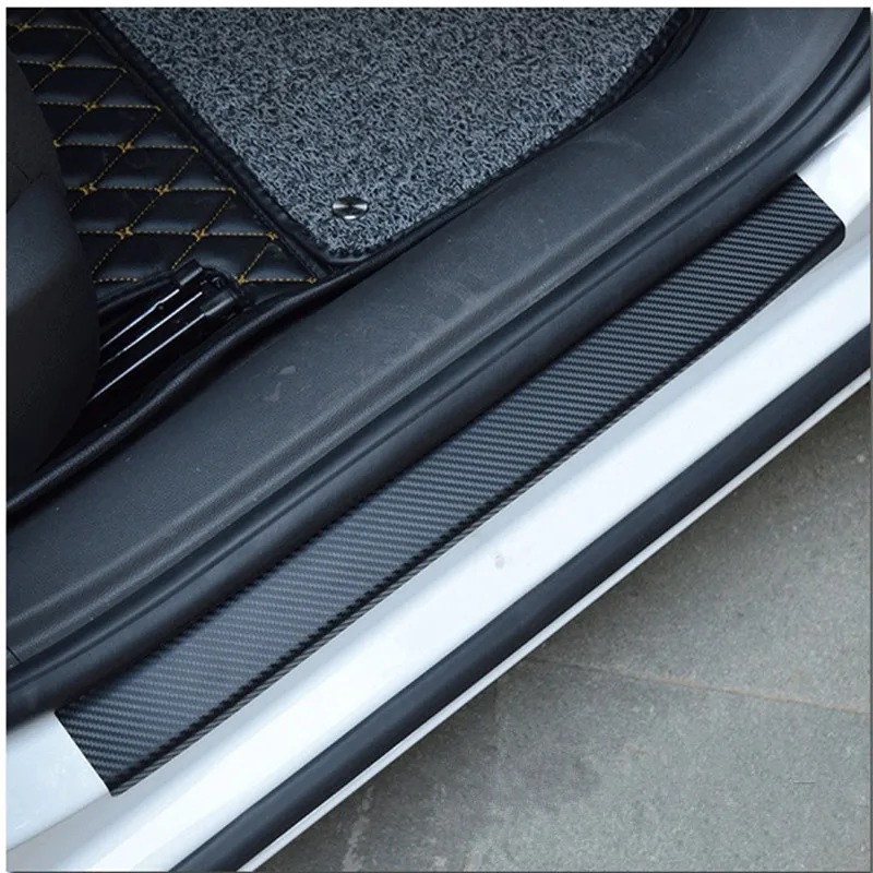 Carbon Fiber Vinyl Sticker Auto Door Protection Anti Scratch None Slip Scuff For Hyundai Tucson 2015 2016 2017 2018 2019