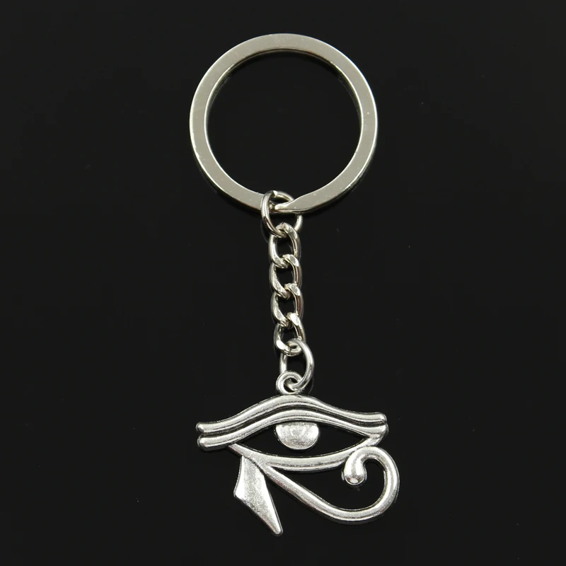 New Fashion Keychain 33x27mm Ancient Egypt Eye Of Horus Pendants DIY Men Jewelry Car Key Chain Ring Holder Souvenir For Gift