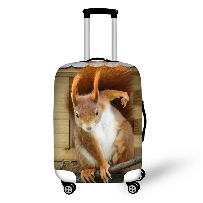 creative design travel protective cover for 18-30 inch trolley suitcase rain dust protector covers Animal squirrel prints