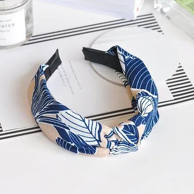 Spring/summer new hair ornaments tiara Fashion elegant hair hoop Korean knotting fabric Wide-side hair hoop headband hairpin