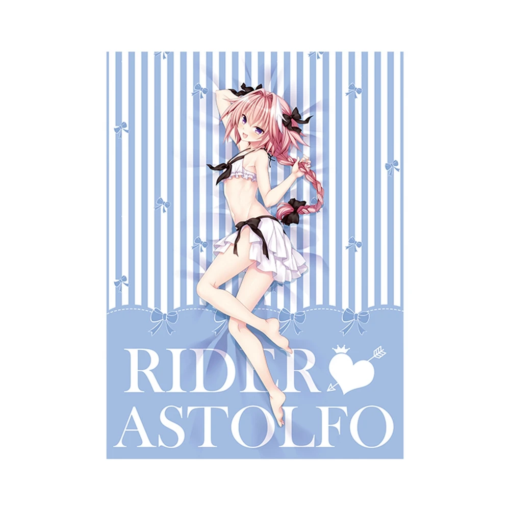 Anime JK Cartoon Game Fate Astolfo Cosplay Pink Blue Flannel Blanket Throw 1.5*2m Soft Warm Bed Plush Sleep Cover Bedding