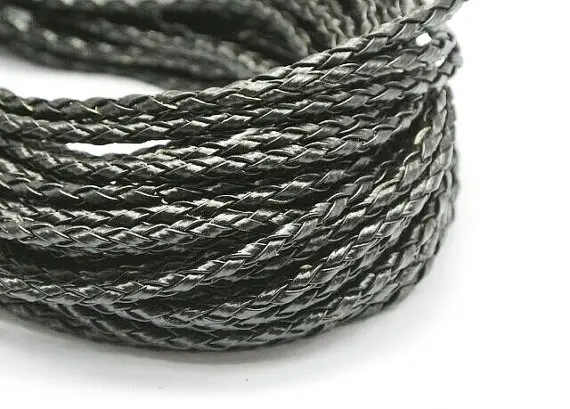 100Yds 3mm Multicolor Faux Braid Leather Cord,Beading String,Leather Rope,for Necklace and Bracelet,DIY Accessory Jewellry