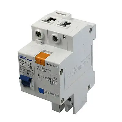 

AC 230V/400V 40A 6000A DIN Rail 1P+N Earth Leakage Circuit Breaker