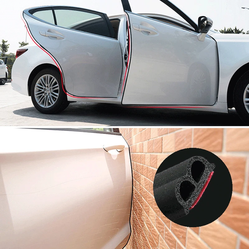 Car Sticker Car Door Seal Strips Shape B Weatherstrip Rubber Seals Sound Insulation Sealing Automobiles Interior Accessories