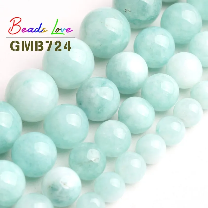 Size 6/8/10/12mm Angelite Stone Beads For Jewelry Making Round Shape Loose Spacer DIY Necklace Bracelet 15 Inches Wholesale