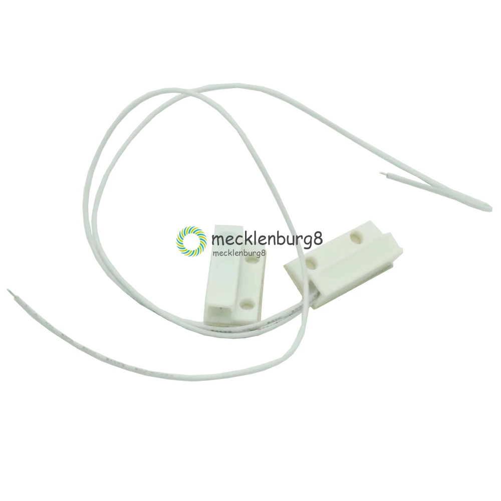 Sensor de ventana y puerta con cable MC38, interruptor N/O de alarma magnética de 330MM de longitud, 100V, CC, normalmente cerrado, NC, para seguridad en el hogar, 1 par, MC-38