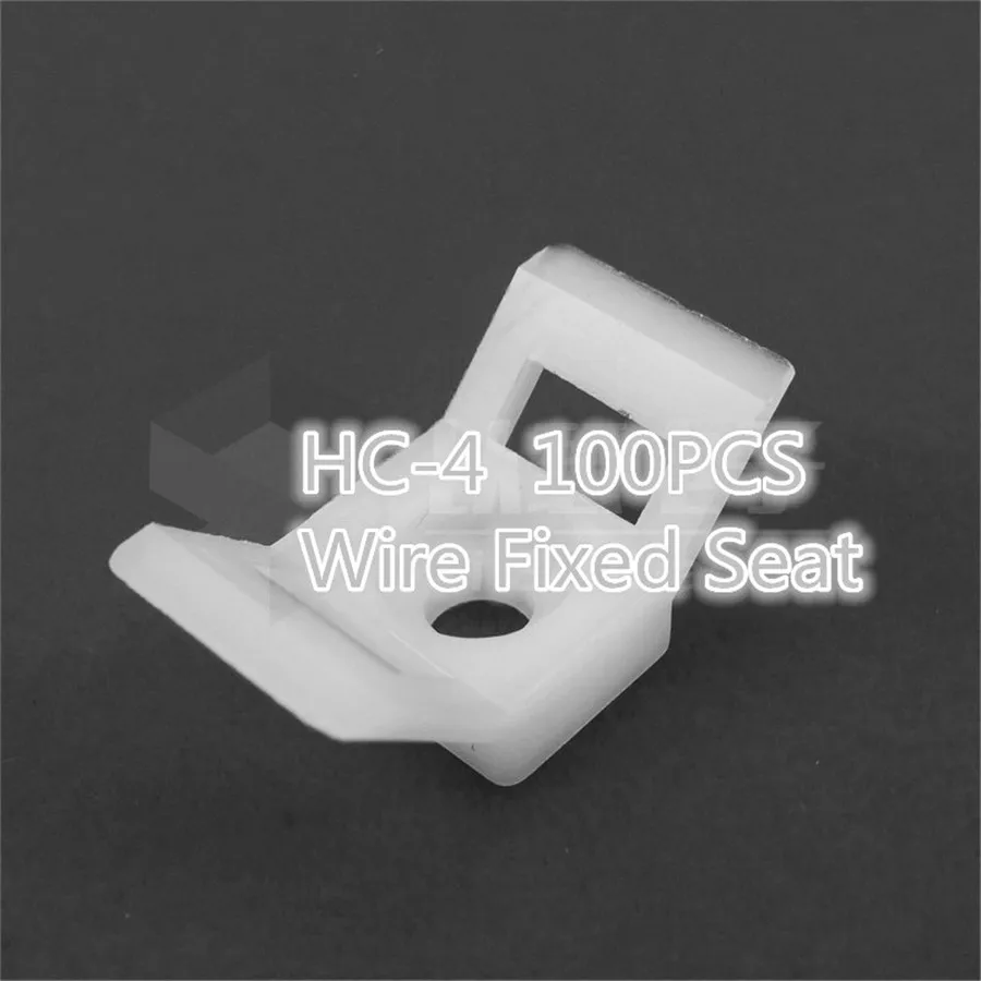 100pcs/lot YT444X HC-4 Saddle with Fixed Bridge Cable Ties Wire Fixed Seat Screw Holes Seat Free Shipping Russia