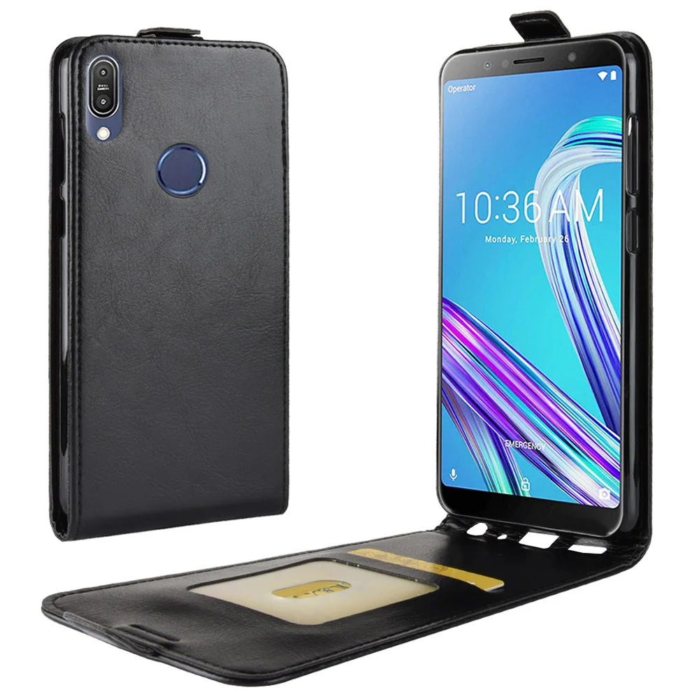 Vertical Flip PU Leather Case for Asus ZenFone Max Pro M1 ZB601KL 5.99 inch 2018 Phone Cover with Card Slot Case Pouch