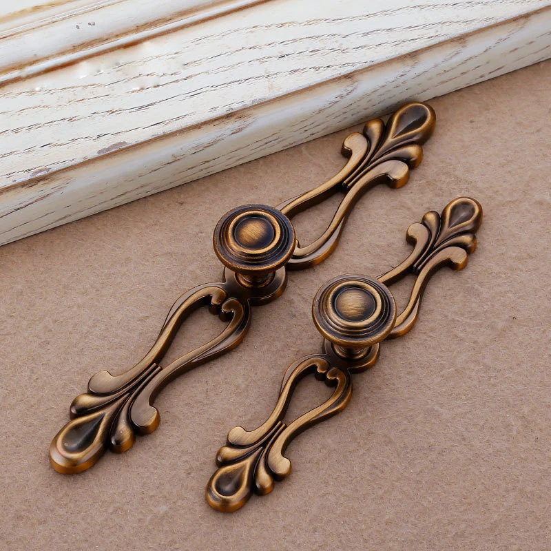 Drawer closet handle Chinese style bronze bathroom dressing table cabinet door handle furniture hardware accessories