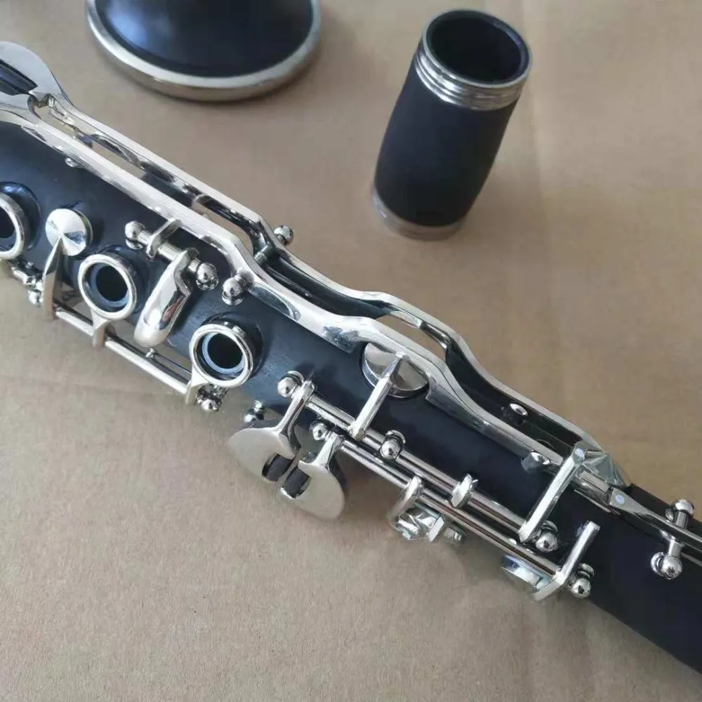 HIGH-GRADE Clarinet Bb Ebonite Nickel Plating 19 KEYS Good Sound