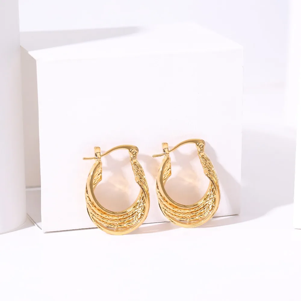 Ethlyn Jewelry Fashion Arab/Middle East/ Ethiopian Gold Color Women/Ladies/Girls Clip Earrings for Mother Gifts E163