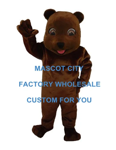 

Professional Custom Lovely Choco Bear Mascot Costume Advertising Animal Mascotte Outfit Suit With mini fan and Helmet SW531