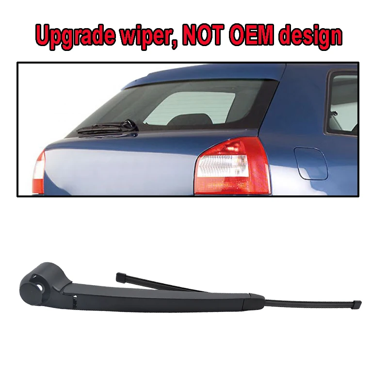 Erick\'s Wiper Rear Wiper Blade & Arm Set Kit For Audi A3 8L Upgrade Conversion 1996 - 2003 Windshield Windscreen Tailgate Window