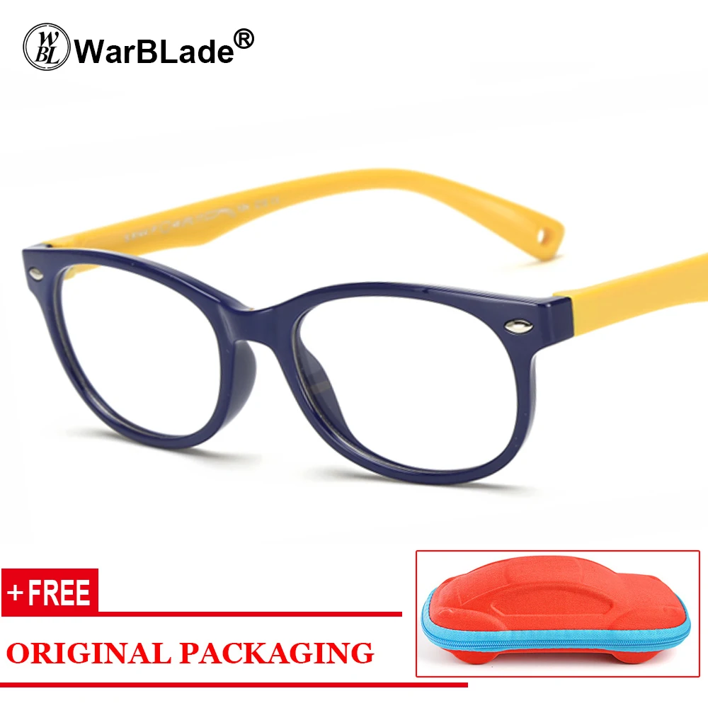 

WarBLade Brand Child Glasses Frame With Lanyard TR90 Flexible Safe Eyewear Myopia Prescription Optical Frames Eyeglasses S8144