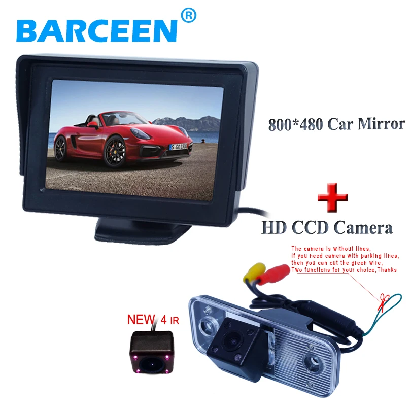 Car reversing camera bring the higest night vision + fanshion 4.3