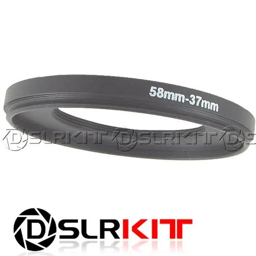 อลูมิเนียมสีดำ58มิลลิเมตร-37มิลลิเมตร58-37ขั้นตอนที่ลงแหวนกรองก้าวอะแดปเตอร์