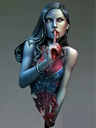 1/12 Red girl bust fantasy soldier toy Resin Model Miniature resin figure Unassembly Unpainted