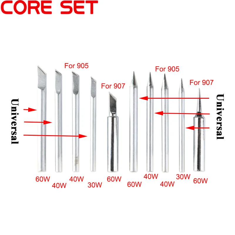 New Lead-Free Soldering Solder Iron Tip kit For 905 907 Universal Electric Iron Tip Soldering Station High Quality