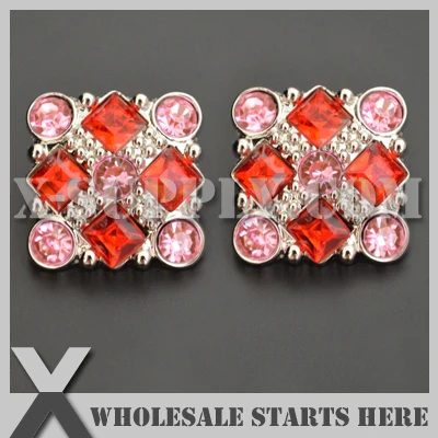 RB1049M Square Acrylic Rhinestone Buttons,Used for Clothing,Headbands,Hair Bows