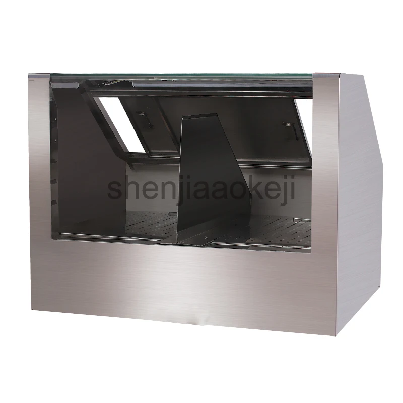 Commercial Popcorn insulation cabinet heating display cabinet Stainless steel slide cover popcorn warmer glass display cabinet