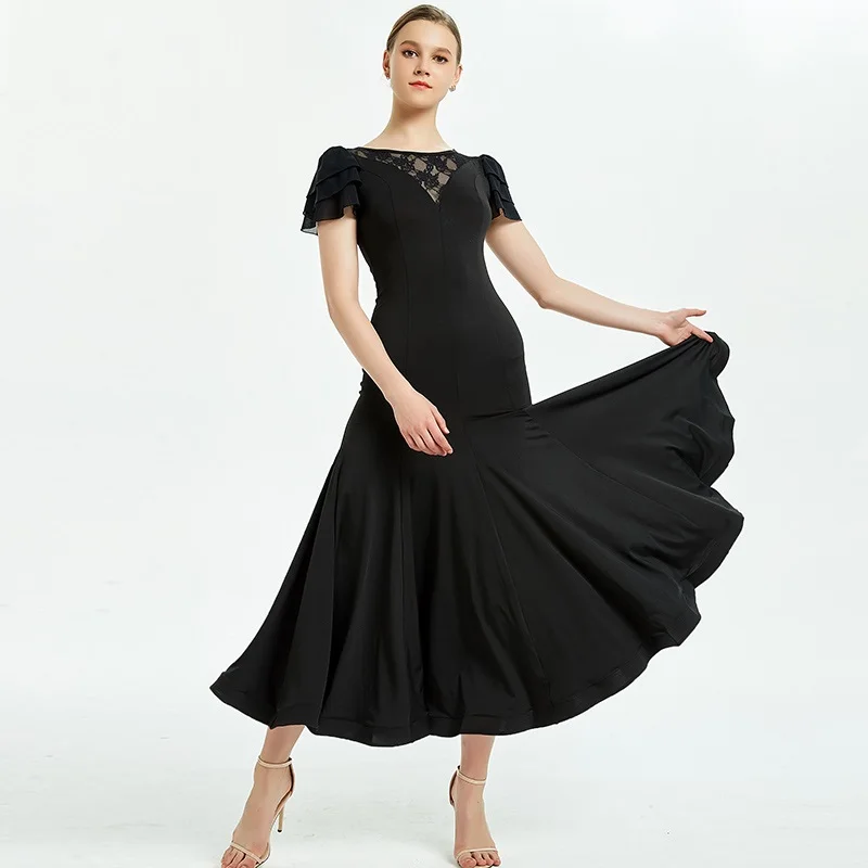 standard dance dresses for ballroom dancing waltz dress ballroom dance wear tango dance costumes Spanish dresses flamenco black