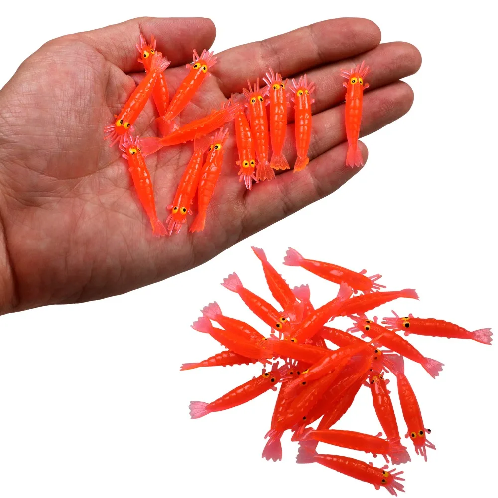 Vinilo camarón glow rojo – Señuelo para black bass y carpa - imagen 2