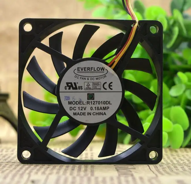 Original  R127010DL  7010 12V 0.18A 7CM 3 wire super slim ball fan