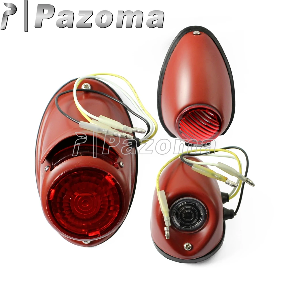 PAZOMA Motorcycle Brake Tail Stop Light Rear Mudguard Fender Light Set for BMW M72 R75 K750 KS750 Dnepr Ural Sidecar