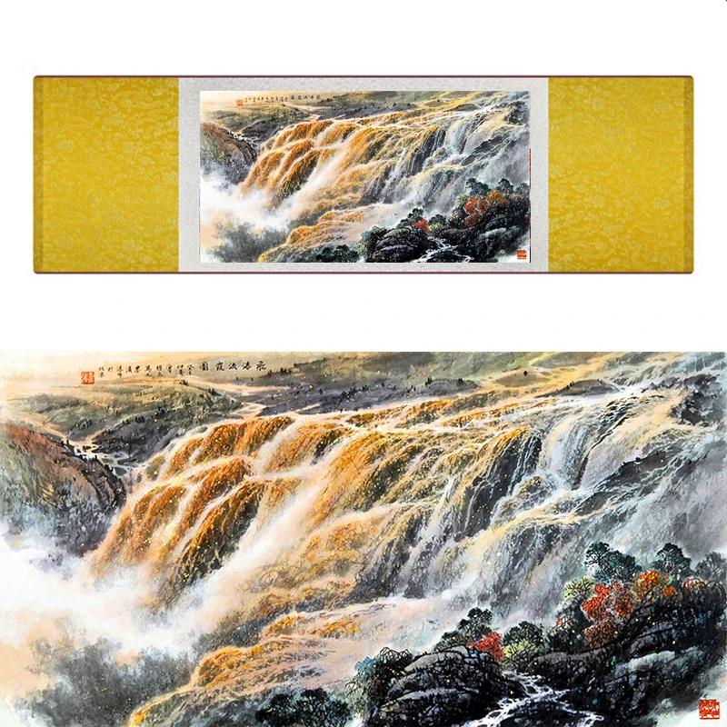 landscape art painting Mountain and River art painting  Sunburst  painting Chinese landscape painting19062906