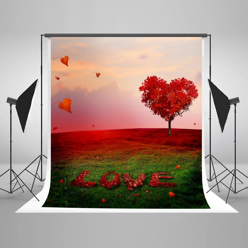 VinylBDS 5x7ft Valentine'S Day Photo Studio Backdrop Background Wedding Photography Studio Cotton Love Photography Backdrop